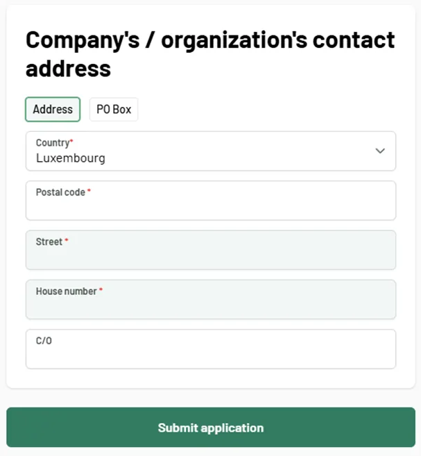 step 14 - contact address