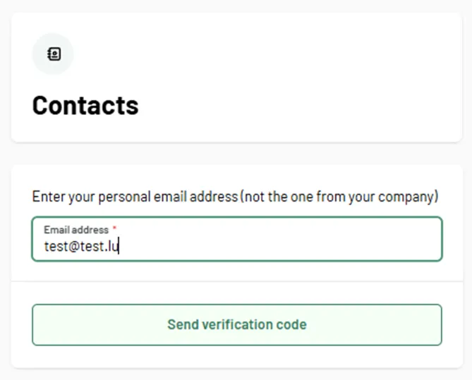 step 10a - email: send verification code